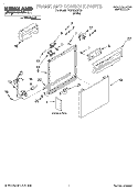 FRAME & CONSOLE, LITERATURE Diagram and Parts List for SUD6000HQ1  Whirlpool Dishwasher