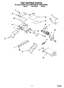 TOP VENTING PARTS, OPTIONAL PARTS Diagram and Parts List for KESK901SSS00  KitchenAid Range