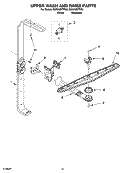UPPER WASH AND RINSE PARTS Diagram and Parts List for DU1048XTPS3  Whirlpool Dishwasher