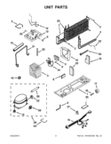 UNIT PARTS Diagram and Parts List for W8RXNGMWQ03  Whirlpool Refrigerator