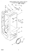 REFRIGERATOR LINER Diagram and Parts List for KSRE27FHBT00  KitchenAid Refrigerator