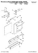 DOOR AND PANEL PARTS Diagram and Parts List for KUDU02FRBL4  KitchenAid Dishwasher