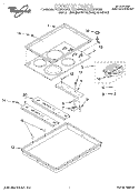 SECTION Diagram and Parts List for RCC3024GZ0  Whirlpool Cooktop