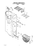 FREEZER LINER Diagram and Parts List for KSRC25DXWH11  KitchenAid Refrigerator