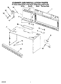CABINET AND INSTALLATION PARTS Diagram and Parts List for KHHS179LWH2  KitchenAid Microwave