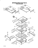 REFRIGERATOR SHELF Diagram and Parts List for KSSS48DAX01  KitchenAid Refrigerator