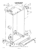 CABINET Diagram and Parts List for KSRF42DTX02  KitchenAid Refrigerator