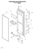 REFRIGERATOR DOOR Diagram and Parts List for SS25AFXKQ00  Whirlpool Refrigerator