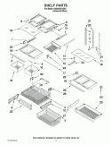 SHELF PARTS Diagram and Parts List for GX5SHDXVD03  Whirlpool Refrigerator