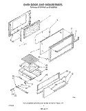 OVEN DOOR AND BROILER Diagram and Parts List for SF305EERW2  Whirlpool Range