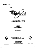 SECTION Diagram and Parts List for LE9680XWG1  Whirlpool Dryer