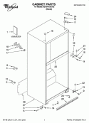 CABINET PARTS Diagram and Parts List for 8GT9FTKXST02  Whirlpool Refrigerator