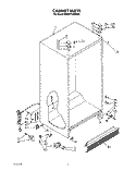 CABINET Diagram and Parts List for KSRS27QAWH04  KitchenAid Refrigerator