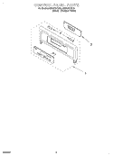 CONTROL PANEL Diagram and Parts List for RBD276PDQ9  Whirlpool Wall Oven
