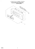 Part Location Diagram of 4451288 Whirlpool Control Panel with Touchpad - Black