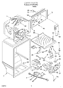 LINER Diagram and Parts List for ET18HPXJW00  Whirlpool Refrigerator