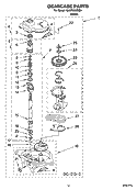 GEARCASE PARTS Diagram and Parts List for CAWS953RQ0  Crosley Washer