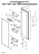 REFRIGERATOR DOOR PARTS Diagram and Parts List for GS6NVEXSB01  Whirlpool Refrigerator
