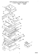 REFRIGERATOR SHELF Diagram and Parts List for 4YED25DQFW01  Whirlpool Refrigerator