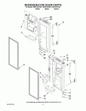 REFRIGERATOR DOOR PARTS Diagram and Parts List for GI5FVAXVB01  Whirlpool Refrigerator