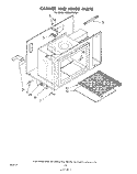 CABINET AND HINGE Diagram and Parts List for RM988PXPW1  Whirlpool Microwave Oven Combo