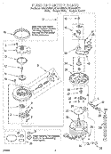 PUMP AND MOTOR Diagram and Parts List for DU927QWDB1  Whirlpool Dishwasher