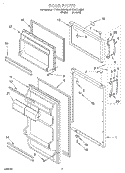 DOOR, LIT/OPTIONAL Diagram and Parts List for RT12VKXHW00  Roper Refrigerator
