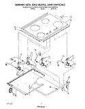 SECTION Diagram and Parts List for KGCT365XBL2  KitchenAid Cooktop