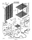 UNIT Diagram and Parts List for EV190FXWN01  Whirlpool Freezer