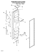 FREEZER DOOR Diagram and Parts List for CS22AFXKT04  Crosley Refrigerator