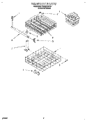 DISHRACK Diagram and Parts List for DP840CWDB0  Whirlpool Dishwasher
