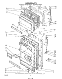 DOOR Diagram and Parts List for ET14DC1MWR0  Whirlpool Refrigerator
