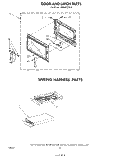 DOOR AND LATCH, WIRING HARNESS Diagram and Parts List for MH6600XM0  Whirlpool Microwave