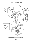 TOP AND CONSOLE , LITERATURE AND OPTIONAL Diagram and Parts List for LG6151XSW0  Whirlpool Dryer