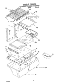 SHELF PARTS, OPTIONAL PARTS Diagram and Parts List for ET1FTKXKT03  Whirlpool Refrigerator