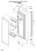 REFRIGERATOR DOOR Diagram and Parts List for KSRB25QDBL01  KitchenAid Refrigerator