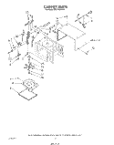 CABINET Diagram and Parts List for MW1500XW0  Whirlpool Wall Oven