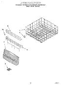 LOWER RACK Diagram and Parts List for KUDR24SEBL0  KitchenAid Dishwasher