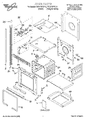 OVEN, LITERATURE Diagram and Parts List for RBD276PDQ10  Whirlpool Wall Oven