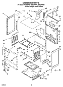 CHASSIS PARTS Diagram and Parts List for SF315PEPW3  Whirlpool Range
