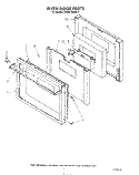 OVEN DOOR , LIT/OPTIONAL Diagram and Parts List for KGBS146SBL0  KitchenAid Wall Oven