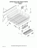 UPPER RACK AND TRACK PARTS Diagram and Parts List for 7WDT950SAYM0  Whirlpool Dishwasher