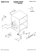 CABINET PARTS Diagram and Parts List for JUD278DBCX00  Jenn-Air Refrigerator