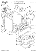 SECTION Diagram and Parts List for LEC8858DQ1  Whirlpool Dryer