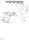 CABINET AND INSTALLATION PARTS Diagram and Parts List for KHHC2090SSS0  KitchenAid Microwave