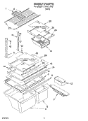 SHELF, OPTIONAL Diagram and Parts List for ET19GKXJW00  Whirlpool Refrigerator