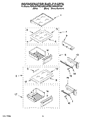 REFRIGERATOR SHELF PARTS Diagram and Parts List for KSSS42QTB02  KitchenAid Refrigerator