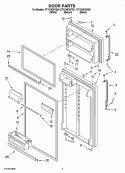 DOOR PARTS Diagram and Parts List for ET1CHEXVB01  Whirlpool Refrigerator