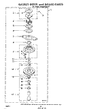 BASKET DRIVE AND BRAKE Diagram and Parts List for LA3800XMW0  Whirlpool Washer