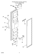FREEZER DOOR Diagram and Parts List for 7ED20TQXFW05  Whirlpool Refrigerator